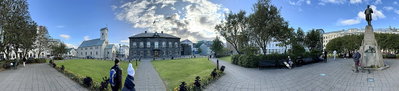 Austurvöllur panoramic, Reykjavik, 2023