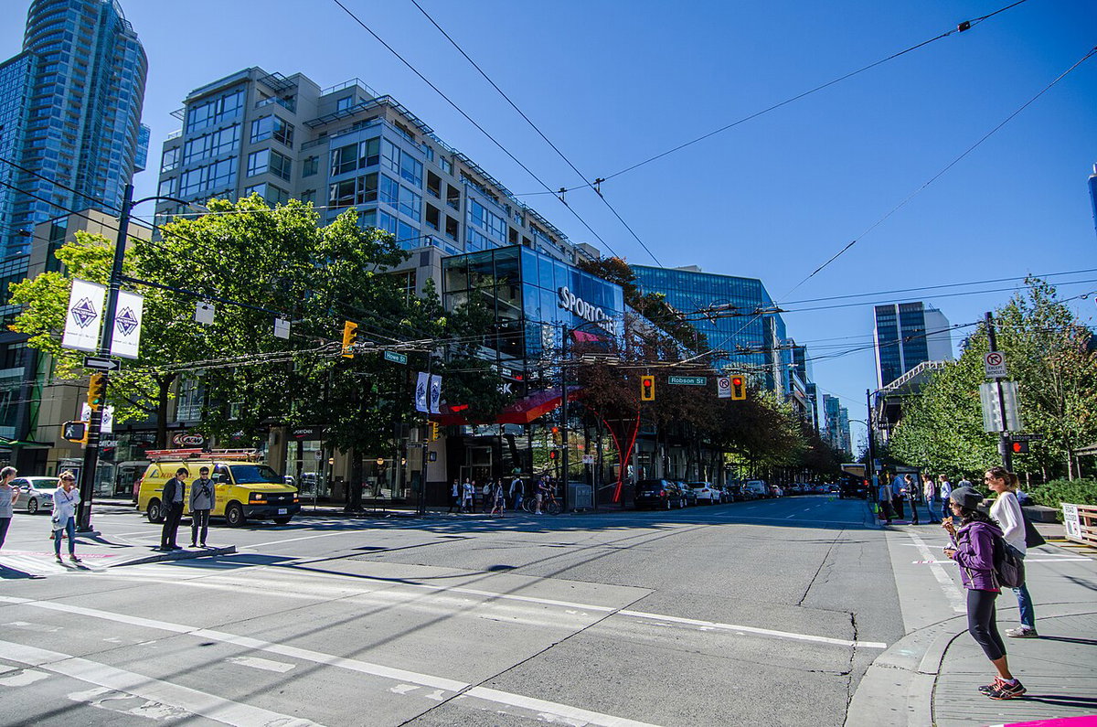 Robson Street & Howe Street, Vancouver, Canada, 2016