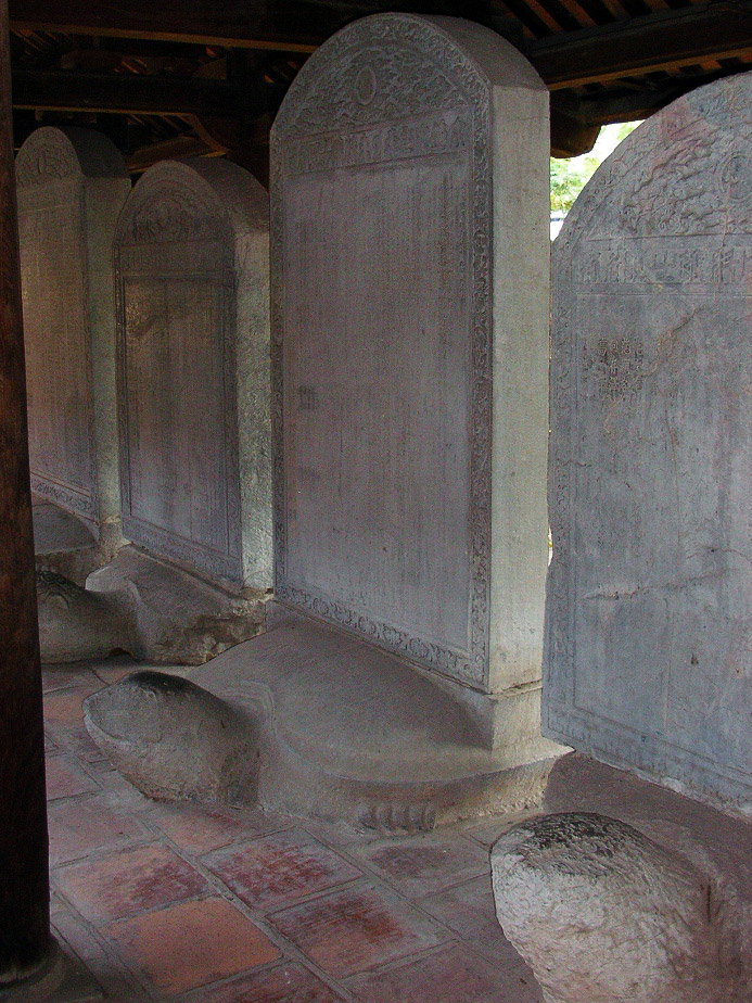 Temple of Literature - tortoise stelae, Hanoi, Vietnam, 2004