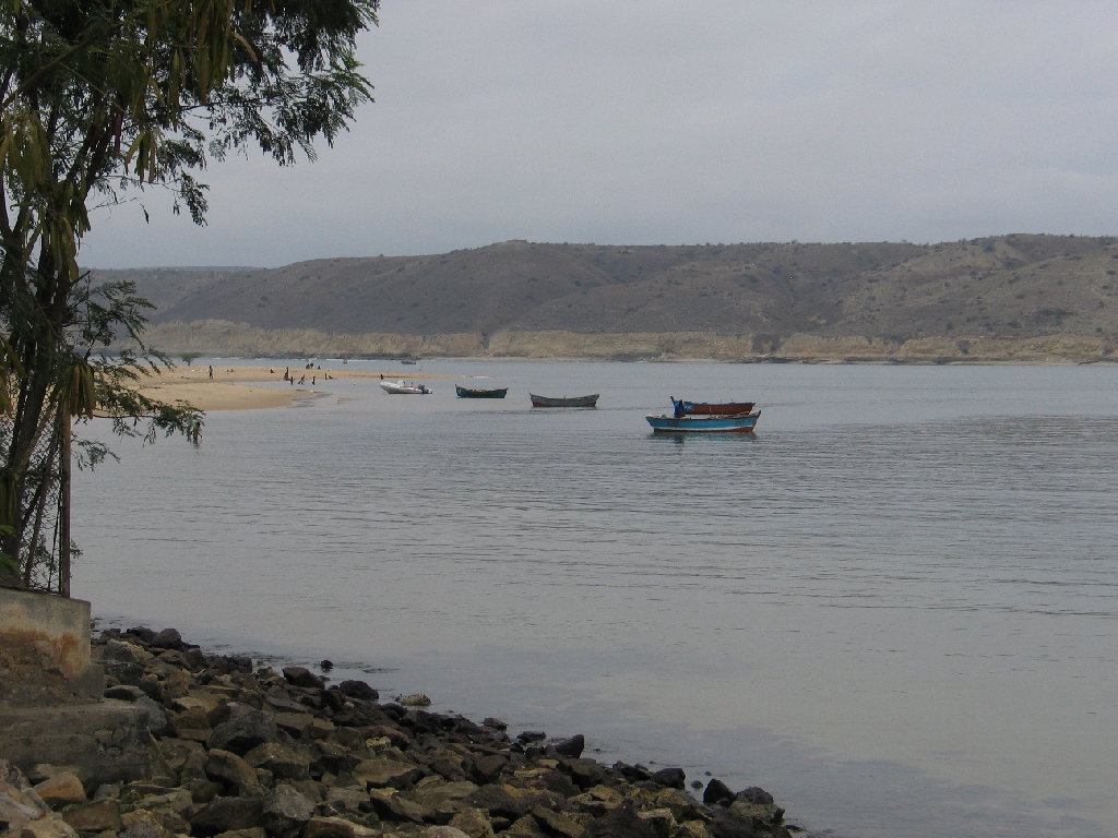 Fisher boats Restinga peninsula, Angola, Lobito, Angola, 2008