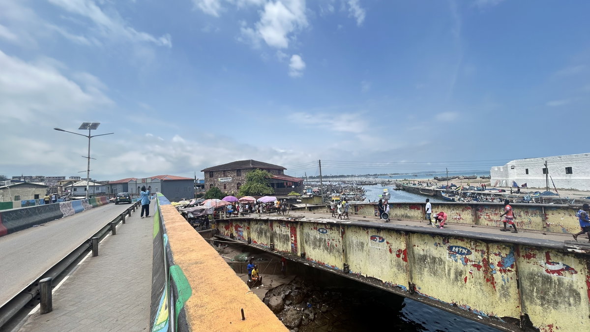Metal bridge at Elmina, Elmina, Ghana, 2025
