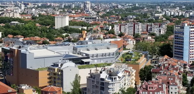 View from Bunardzhik to mall Markovo tepe 1, Plovdiv, 2019
