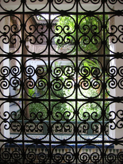 Wrought iron gate in Bahia palace, Marrakech, 2006
