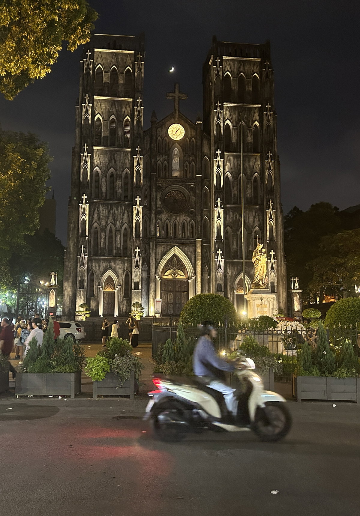 St. Joseph's Cathedral, Hanoi at night - August, Hanoi, Vietnam, 2023