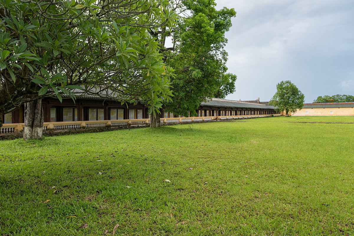 Long corridor in Hue, Vietnam, Hue, Vietnam, 2017