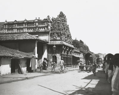 EU: Streetscape with Hindu temple in Colombo (1913), Colombo, 1913