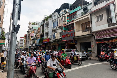 Ho Chi Minh City street scooters, Ho Chi Minh City, 2019