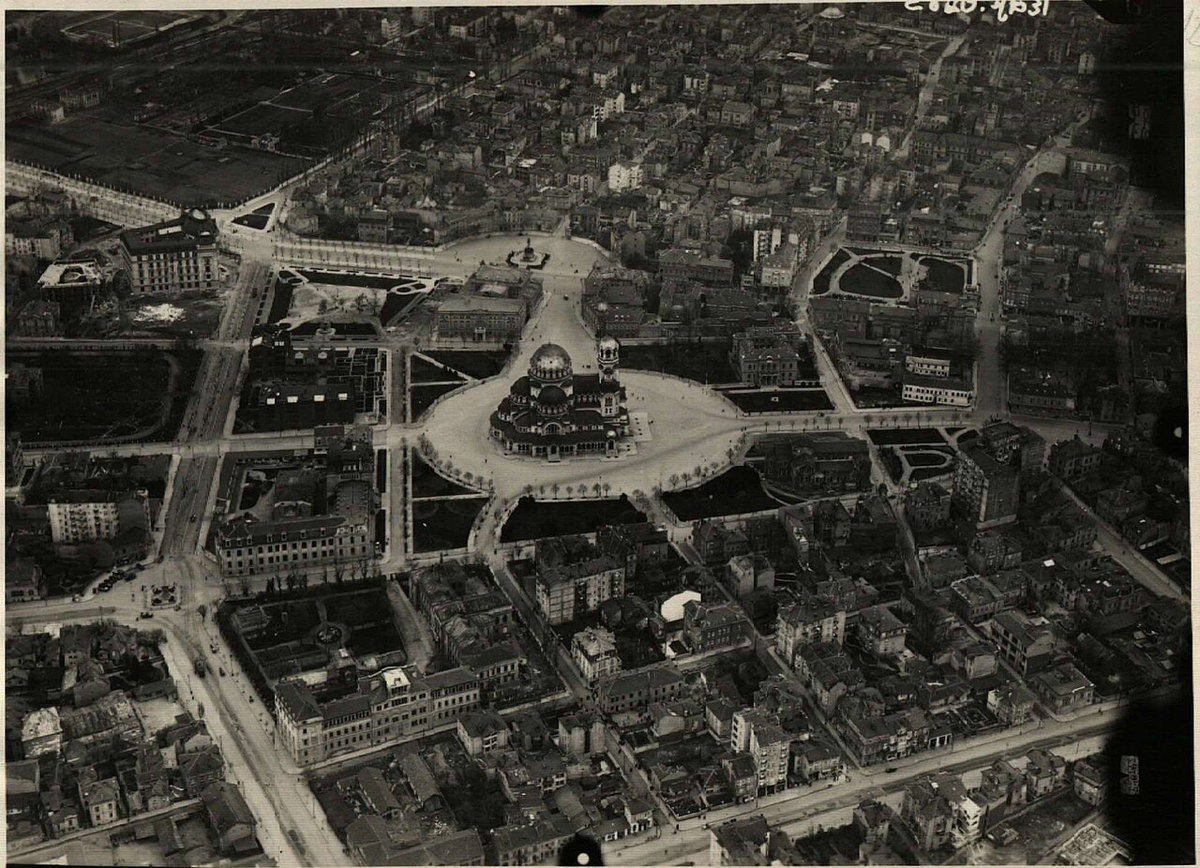 central Sofia from the air, Sofia, Bulgaria, 1927