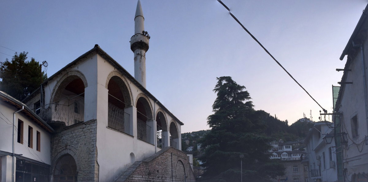 Bazar Mosque, Gjirokaster, panoramic 2, Gjirokastër, Albania, 2017