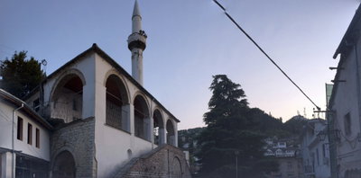 Bazar Mosque, Gjirokaster, panoramic 2, Gjirokastër, 2017