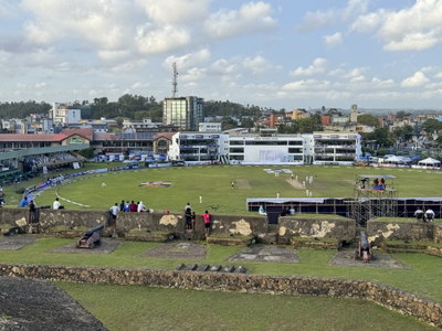 Watching Sri Lanka vs New Zealand play cricket from Galle Fort, Galle, 2024