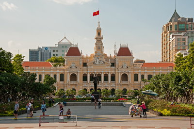 Ho Chi Minh Square, City Hall and Statue, Ho Chi Minh City, 2016