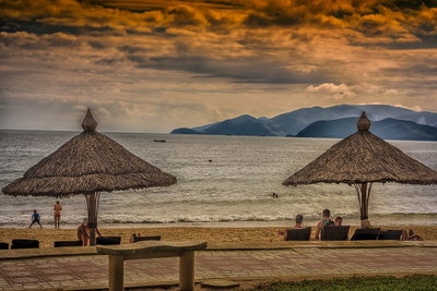 Bamboo shade, Nha Trang, 2016