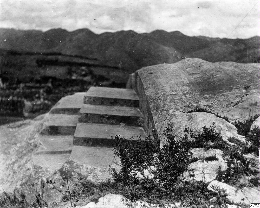 EU: offeraltare, trappor, kultplats, fotografi, photograph (1928), Cusco, Peru, 1928