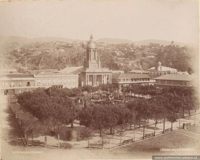 Plaza Victoria, Valparaíso (circa 1890), Valparaíso, 1890
