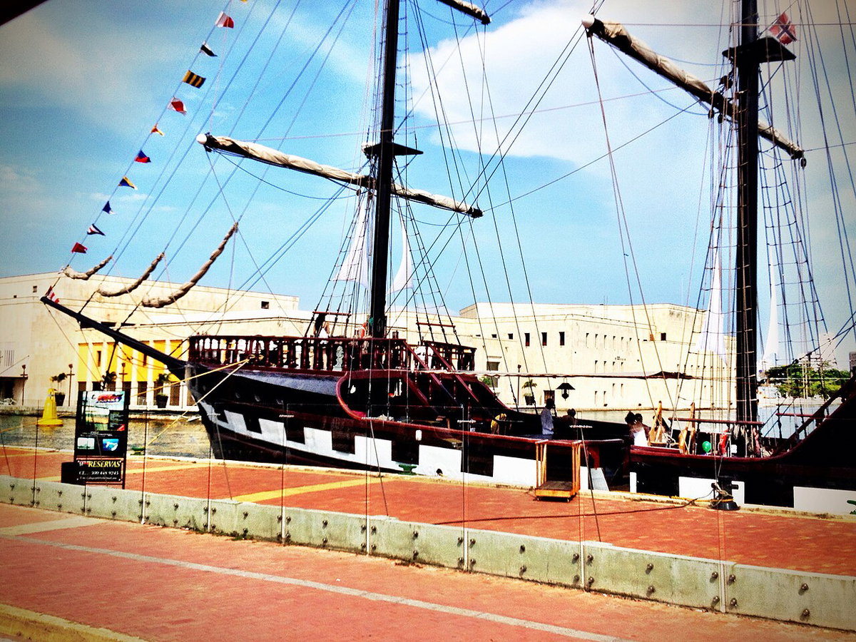 Cartagena ( ) - tall ship at dock, Cartagena, Colombia, 2014
