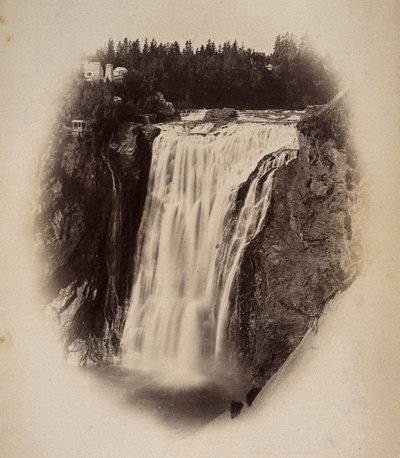 EU: The Montmorency Falls, Quebec, Canada. Photograph, ca. (1880), Quebec City, 1880