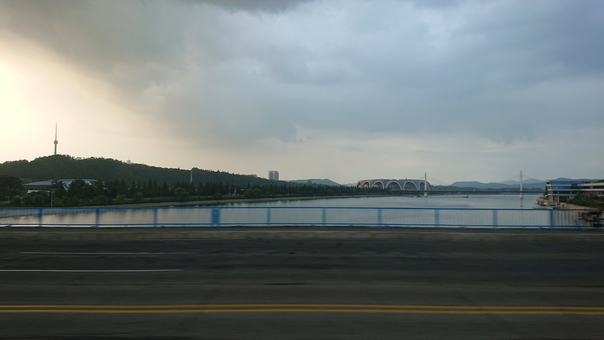 Pyongyang panorama from road bridge - 04, Pyongyang, North Korea, 2019