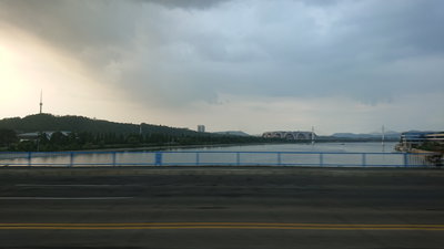 Pyongyang panorama from road bridge - 04, Pyongyang, 2019