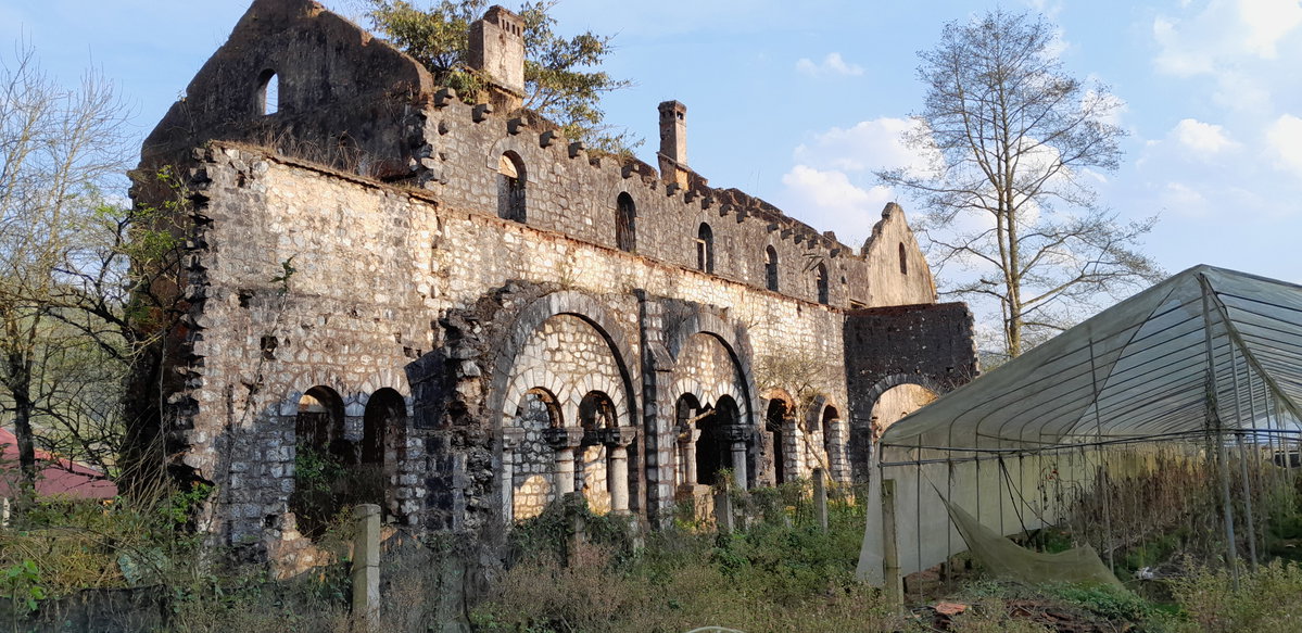 Church destroyed during Chinese Vietnam war dorp H Mong, Sa Pa, Vietnam, 2025