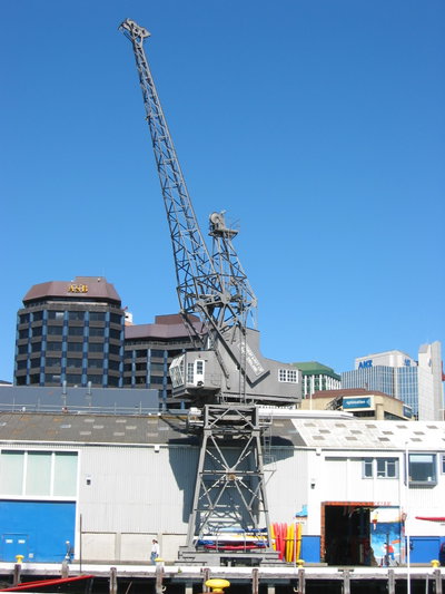 Preserved wharf crane, Wellington, 2002