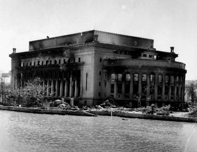 Damage to the Manila Post Office, Manila, 1945
