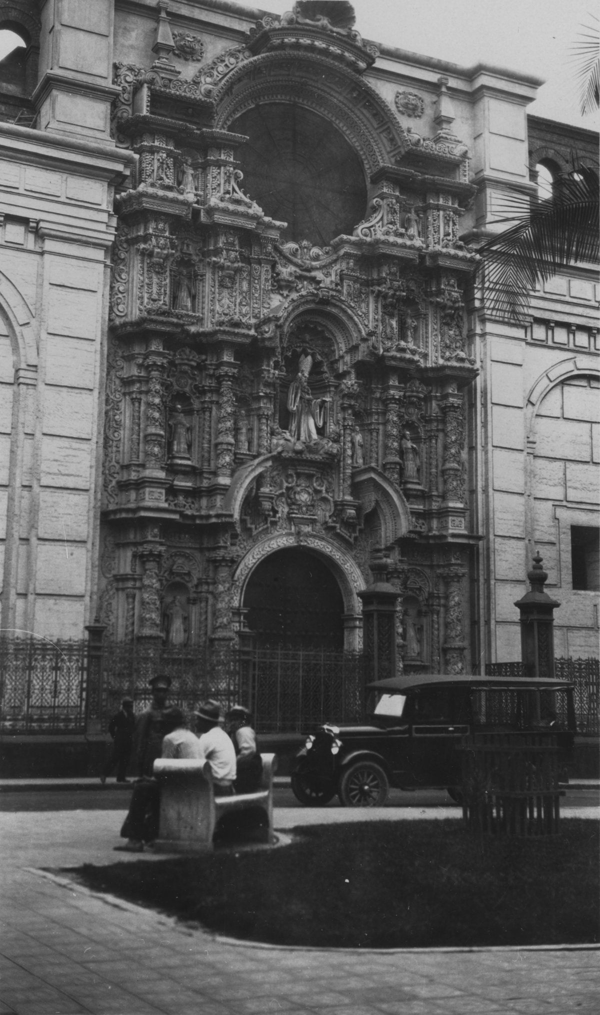 Peru - - Facade of Church of San Agustin, Lima, Peru, 1924