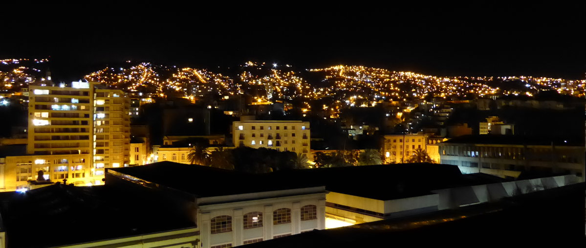 Valparaiso at night, Valparaíso, Chile, 2019