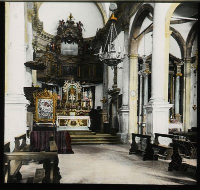 EU: Dubrovnik: ornate church altar interior (1900), Dubrovnik, Croatia, 1900