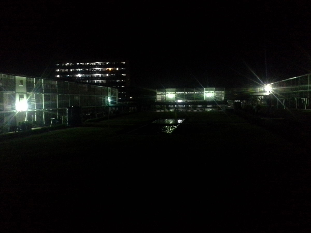 University Hall - Katanga at Night, KNUST 01, Kumasi, Ghana, 2014