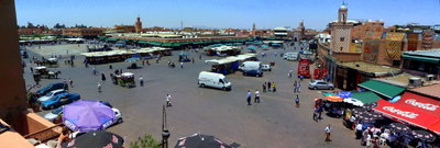 Marrakesch - Jemma El Fna - Panorama, Marrakech, 2010
