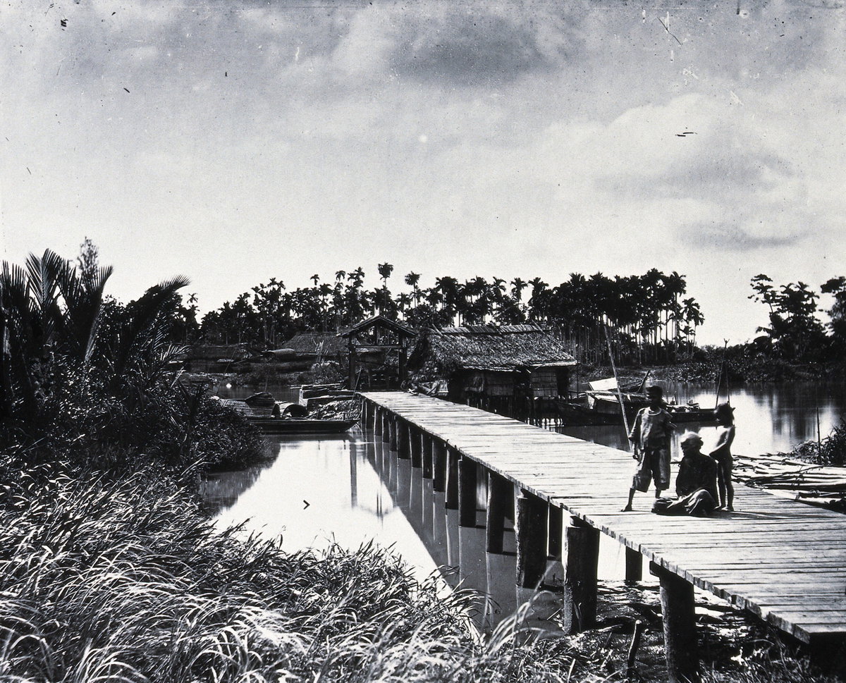 EU: River bridge, Saigon, Cochin China [Vietnam] (V0037272) (1867), Ho Chi Minh City (Saigon), Vietnam, 1867