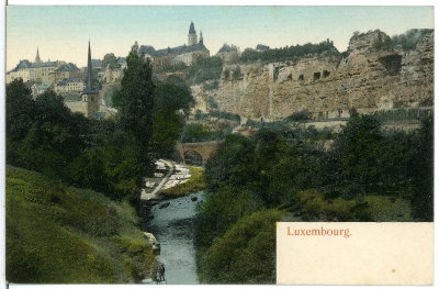 EU: Luxembourg. old city view (1905), Luxembourg City, 1905