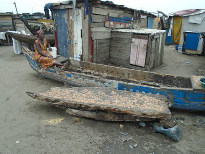 Drying fish in Jamestown, Accra, Accra, 2017