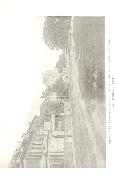 EU: St Georges Terrace from "Western Australia in By Francis Hart. [With maps and plates.]". (1892), Perth, 1892