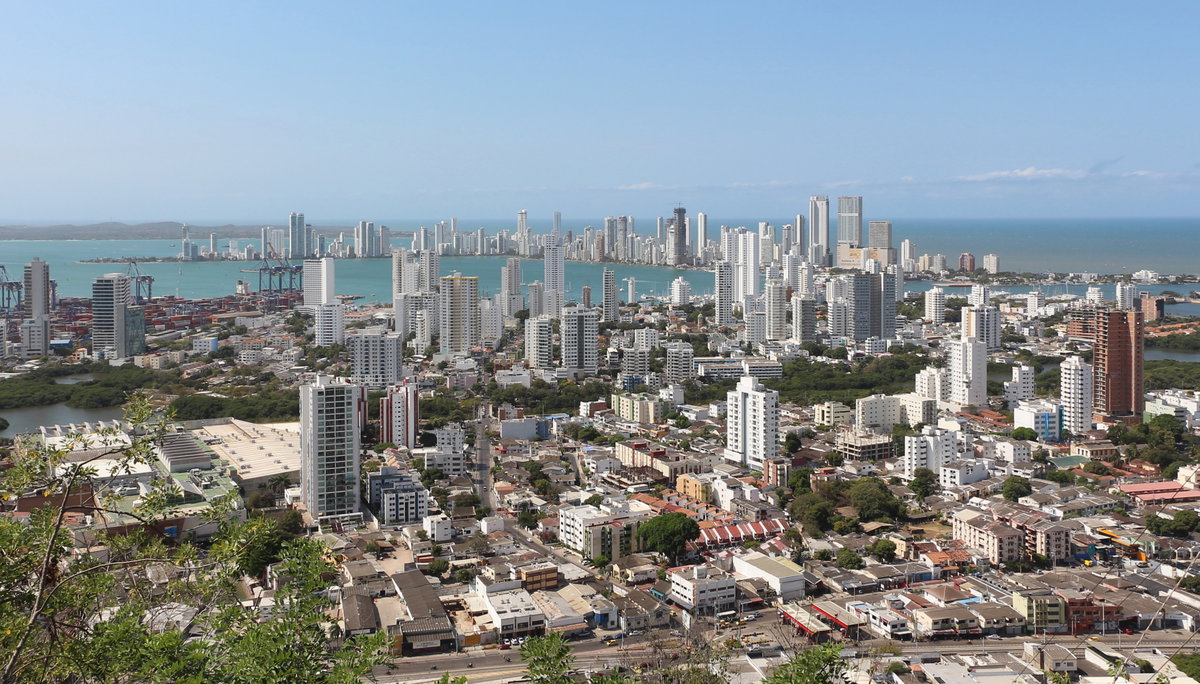 View of Cartagena from Convento de Santa Cruz de la Popa 01, Cartagena, Colombia, 2020