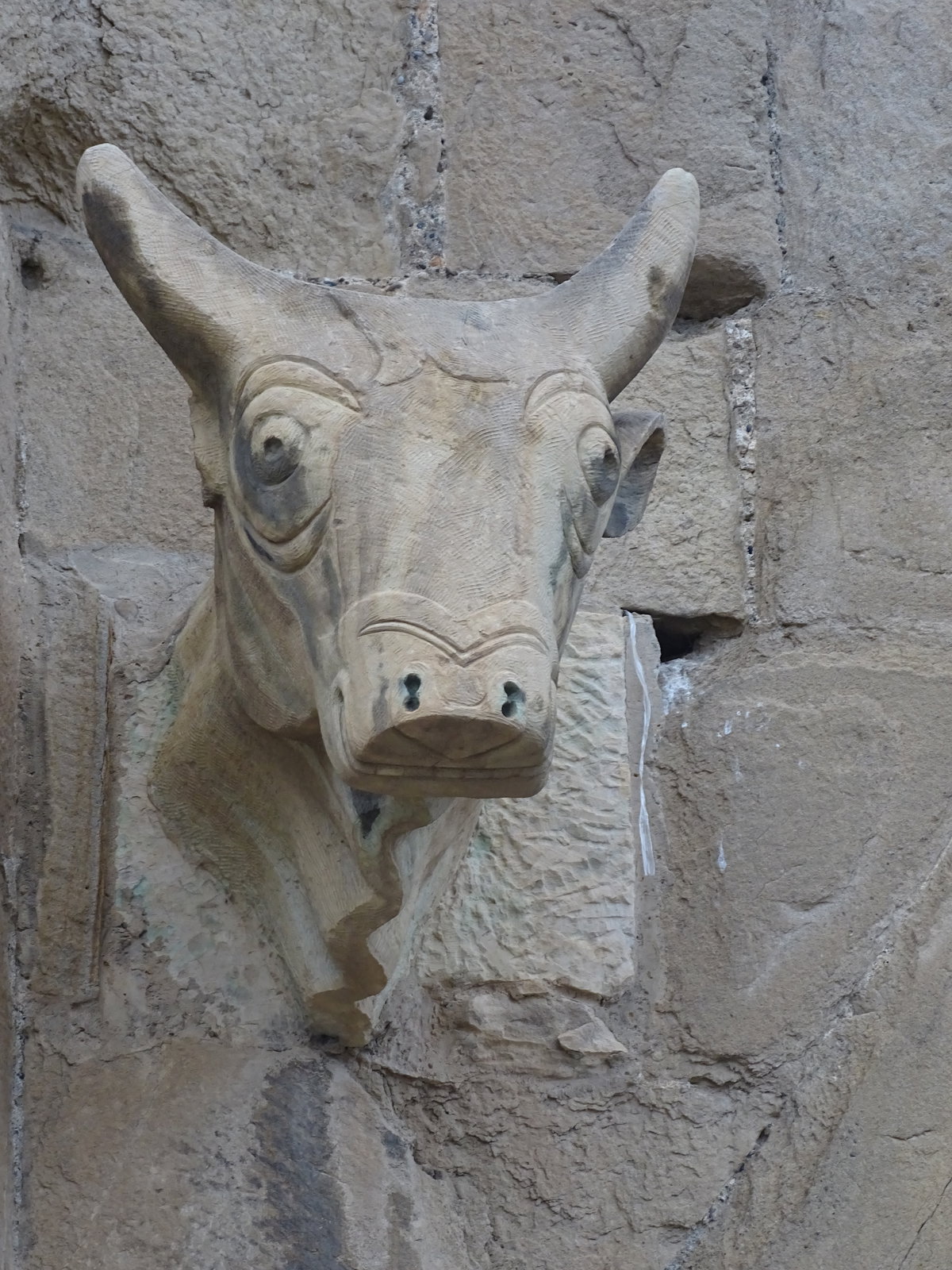 Swetizchoweli-Kathedrale Portal Stierkopf 4, Mtskheta, Georgia, 2018