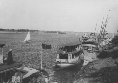 EU: Sailboats and steamboats on the Nile in Khartoum (1901), Khartoum, 1901