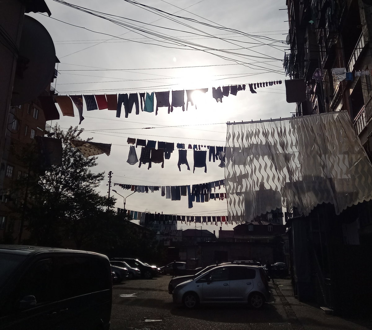 Things are drying on the street, Batumi, Georgia, Batumi, Georgia, 2022