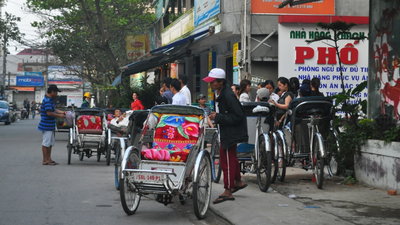 Cyclo for Hire, Hue, Vietnam, Hue, 2012