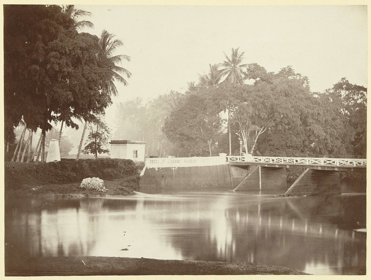 EU: Gezicht opde Ciliwung in Jakarta (1864), Jakarta, Indonesia, 1864