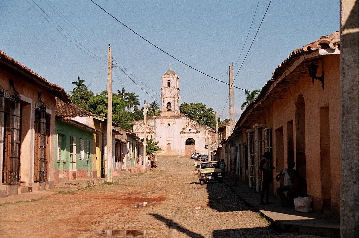 Church and street of Trinidad, Trinidad, Cuba, 2005