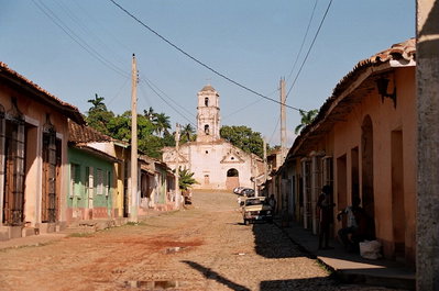 Church and street of Trinidad, Trinidad, 2005