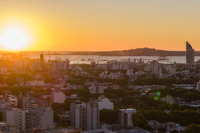 Vista aerea de la Bahia del Cerro de Montevideo, Montevideo, 2024