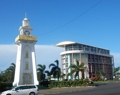 Tower and Bank, Apia, 2016