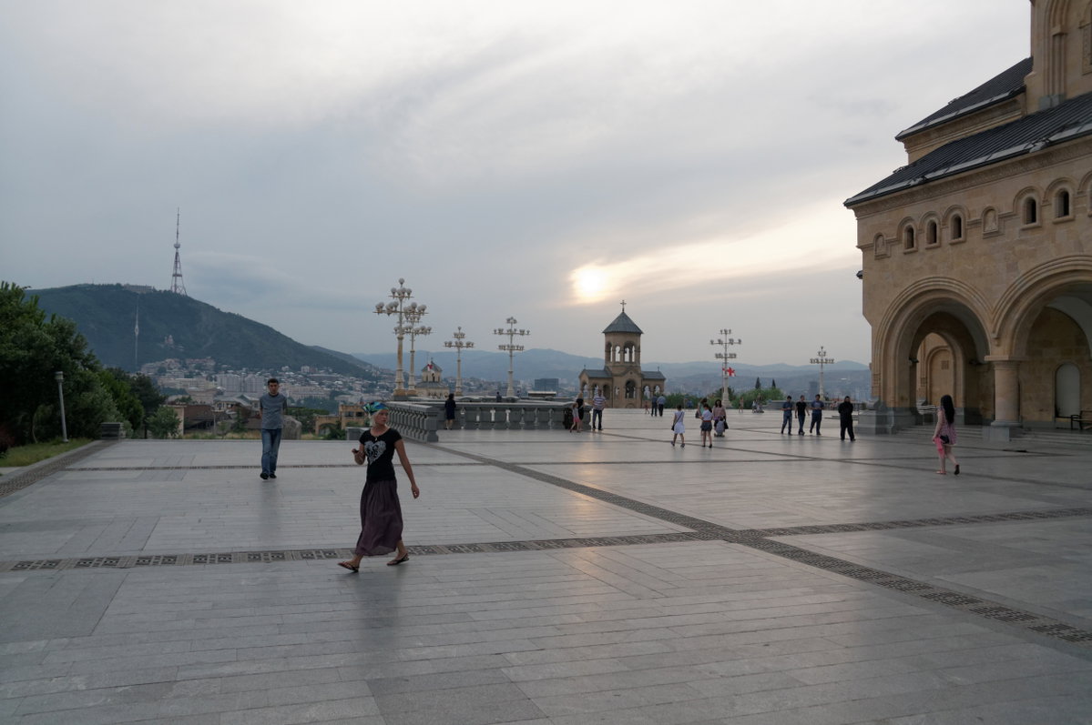 Sameba Cathedral, Courtyard, Tbilisi, Georgia, Tbilisi, Georgia, 2014