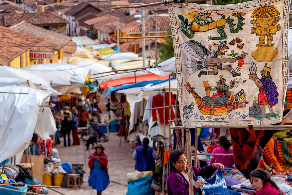 Ollantaytambo, market, Cusco, Peru, 2006