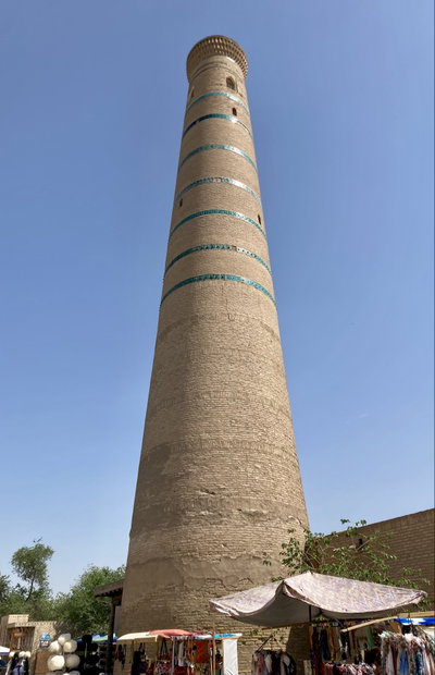 Minaret of Djouma mosque, Khiva, 2022