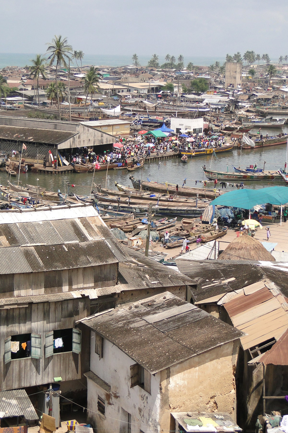 View over Elmina and Benya Lagoon from Fort St. Jago - Elmina - Ghana, Elmina, Ghana, 2010