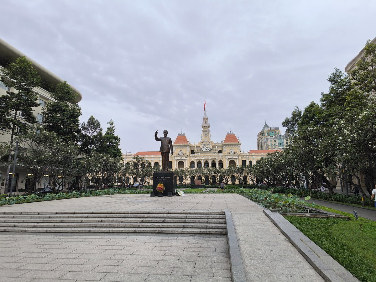 Monument of Ho Chi Minh on Nguyen Hue Boulevard, Ho Chi Minh City, Vietnam, 2023